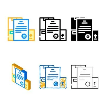 Documentation wholesale color edition icon vector Stock Illustration