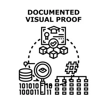 Documented visual proof vector concept illustration Stock Illustration