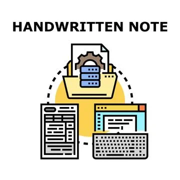 Documenting and processing information management concept Stock Illustration