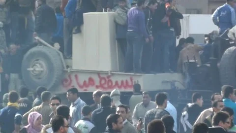 Documenting Egyptians' determination to achieve change Stock Footage 114805177