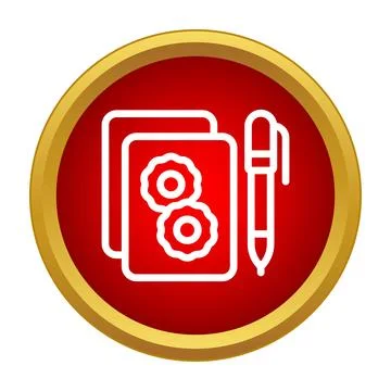 Documenting ideas and process with notes icon Stock Illustration