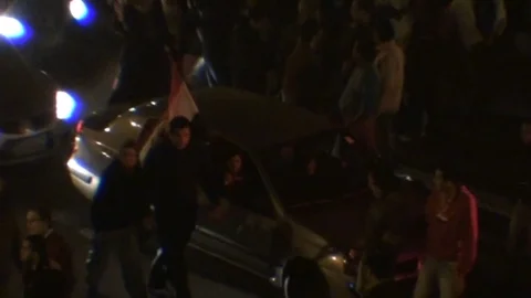 Documenting peaceful protests during the Egyptian revolution Stock Footage 114740328