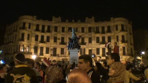 Documenting peaceful protests in Tahrir Square Stock Footage 114598170