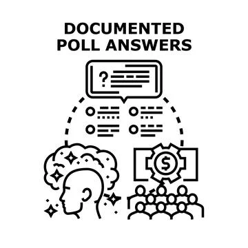 Documenting poll answers for strategic decision making Stock Illustration
