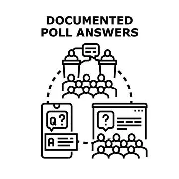 Documenting poll results and survey feedback online Stock Illustration