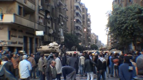 Documenting public calls for freedom Stock Footage 114763746