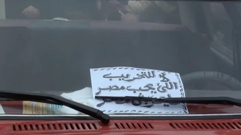 Documenting the unity of the Egyptian people in protests Stock Footage 114816948