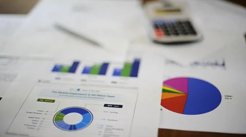 Documents And Calculator 0479 Video stock 51230515