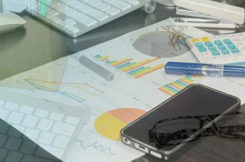 Documents and coffee Stock Photos