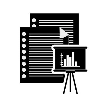 Documents and graph chart icon イラスト素材