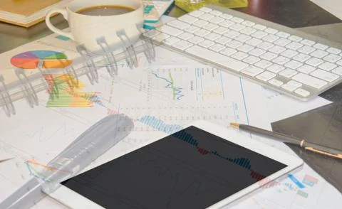 Documents and graphs Stock Photos