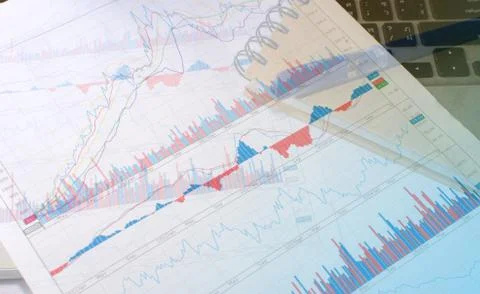 Documents and graphs Stock Photos