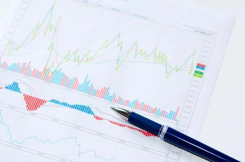 Documents and graphs Stock Photos