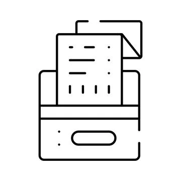 Documents and invoices in folder for accounting Illustrazione stock