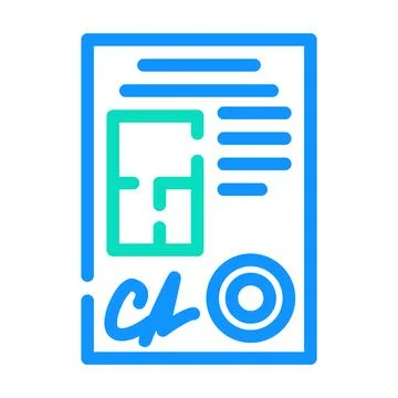 Documents architect color icon vector illustration Illustrazione stock