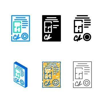 Documents architect concepts color icon vector Illustrazione stock
