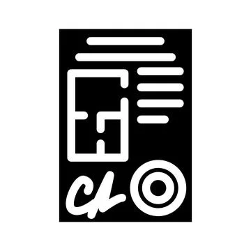 Documents architect glyph icon vector illustration Stock Illustration