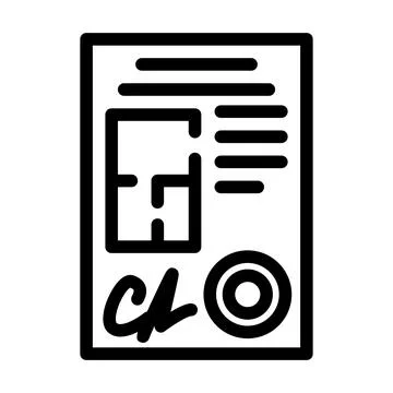 Documents architect line icon vector illustration Stock Illustration