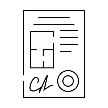 Documents architect line icon vector illustration Stock Illustration