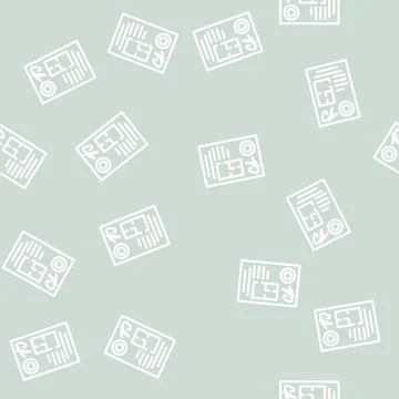 Documents architect line vector seamless pattern Illustrazione stock