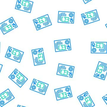 Documents architect vector seamless pattern Stock Illustration