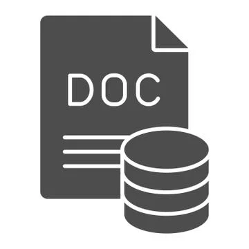 Documents archive solid icon. Files vector illustration isolated on white. Paper Illustrazione stock