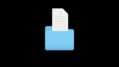 Documents are extracted from the folder and transferred to the recipient Stock Footage 315746020