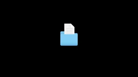 Documents are extracted from the folder and transferred to the recipient Stock Footage 315746021