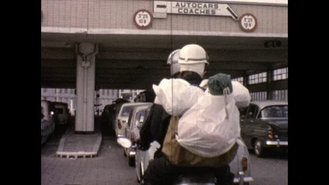 Documents being checked at Oostende 1965 Stock Footage 253122972