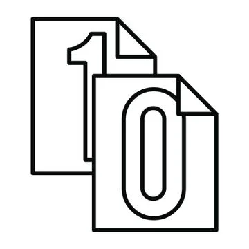 Documents with binary code isolated icon design Stock Illustration