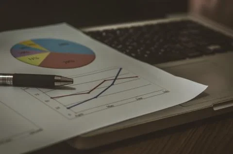 Documents Business graph Stock Photos