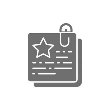 Documents, business plan, distinction, certificate grey icon. Illustrazione stock