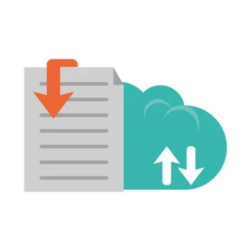 Documents on cloud computing 库存插图