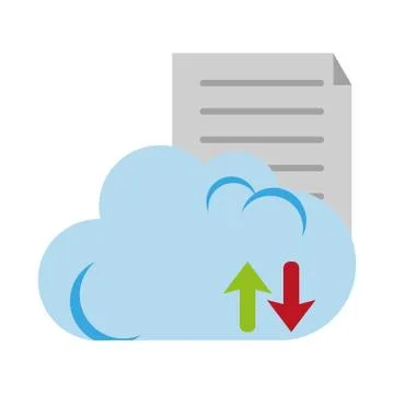 Documents on cloud computing Stockillustratie