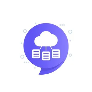 Documents in a cloud icon for web 库存插图