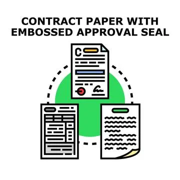 Documents contract paperwork process workflow concept Stock Illustration