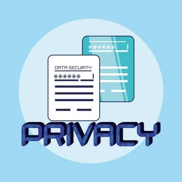 Documents data privacy icon イラスト素材