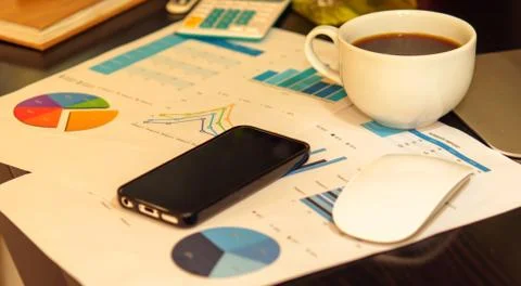 Documents on desk Stock Photos