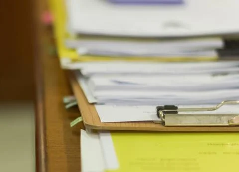 Documents on the desks Stock Photos