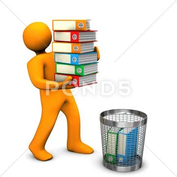 Documents destruction Stock Illustration