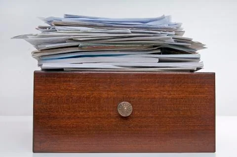  documents in a drawer 写真素材