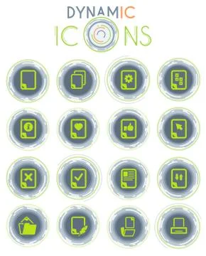 Documents dynamic icons Stock Illustration