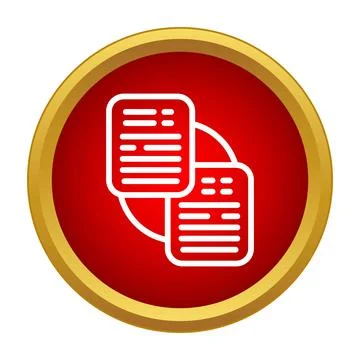 Documents exchanging data across a network concept icon Stock Illustration