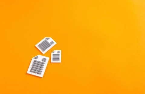 Documents of the figure and copy space. List of documents for registration. N 스톡 사진