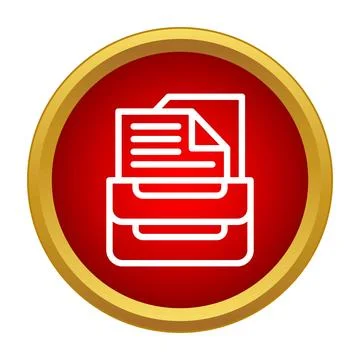 Documents in file folder icon for data organization 库存插图