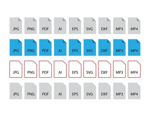 Documents File Format Icon Line Stock-Illustration