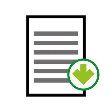 Documents files arrow download Stock Illustration