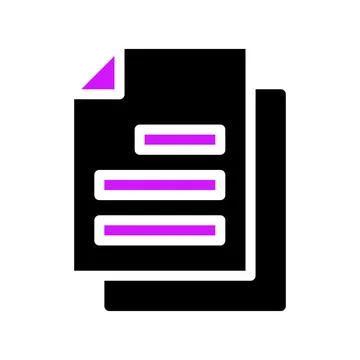 Documents, Files, or Reports Icon. Concept of Information, Data, and Business Stock Illustration