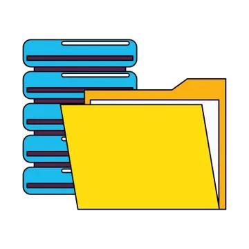 Documents files system archives cartoon Stock Illustration