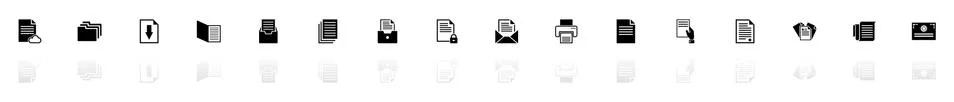 Documents - Flat Vector Icons Stock Illustration